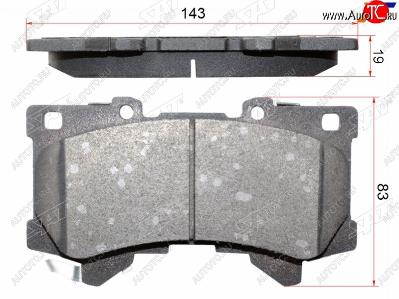 1 589 р. Колодки тормозные перед FL-FR SAT Toyota Land Cruiser J300 дорестайлинг (2021-2025)  с доставкой в г. Вологда