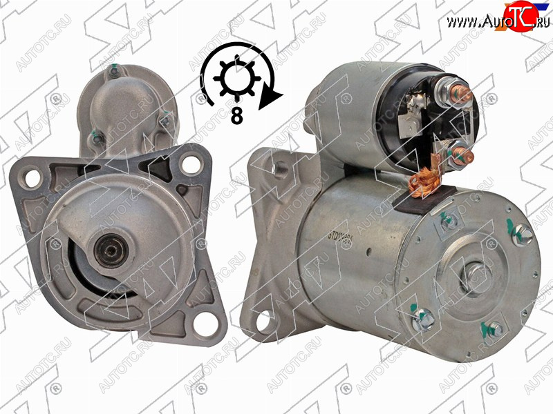5 499 р. Стартер Kia Rio 00-05  Carens 02-06  Pride 90-11  Sephia 98-04 (0,9 kW Z=8) SAT ST-64-0061  с доставкой в г. Вологда