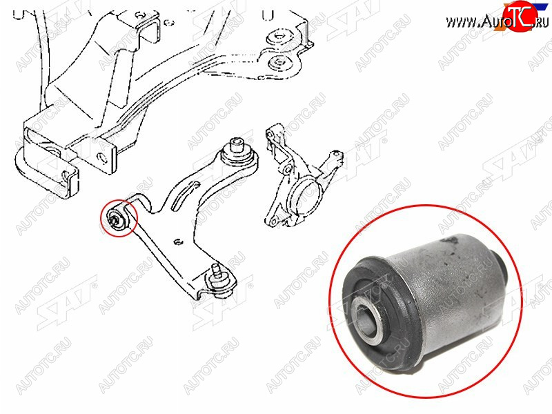 228 р. Сайлентблок Ford Escape 00-12  Maverick 93-07  Mazda Tribute 00-07 SAT ST-EC01-34-300H-SB  с доставкой в г. Вологда