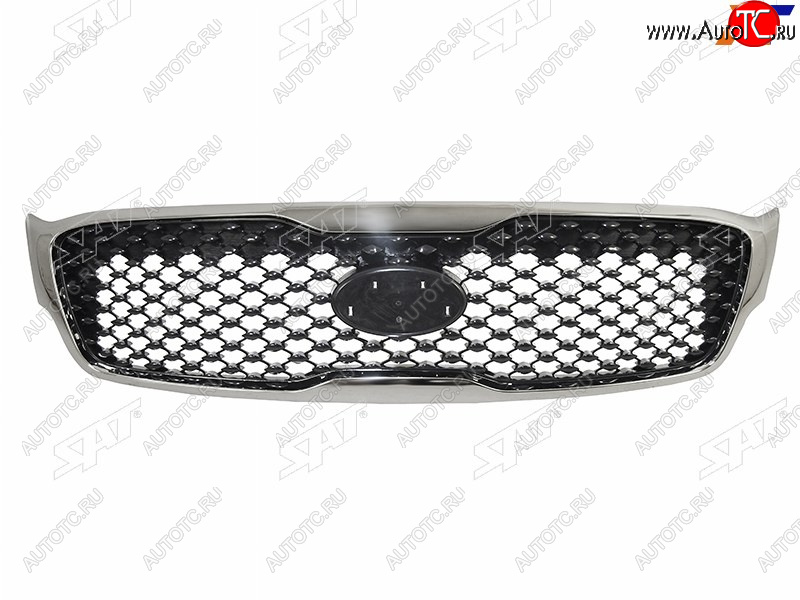 7 899 р. Решетка радиатора SAT KIA Sorento UM/Prime дорестайлинг (2014-2018) (молдинг хром)  с доставкой в г. Вологда