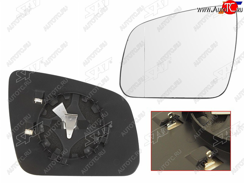 3 499 р. Полотно зеркала MERCEDES W204 06-11 LH асферическое с обогревом                                      SAT ST-MD08-940G-2  с доставкой в г. Вологда