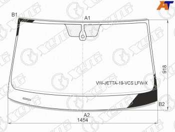 12 899 р. Стекло лобовое (Датчик дождя Молдинг) XYG Volkswagen Jetta A7 седан дорестайлинг (2018-2022)  с доставкой в г. Вологда. Увеличить фотографию 2