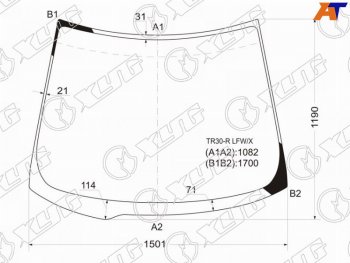 10 649 р. Стекло лобовое Toyota Estima 00-05  Previa 00-07 XYG TR30-R LFW/X  с доставкой в г. Вологда. Увеличить фотографию 3