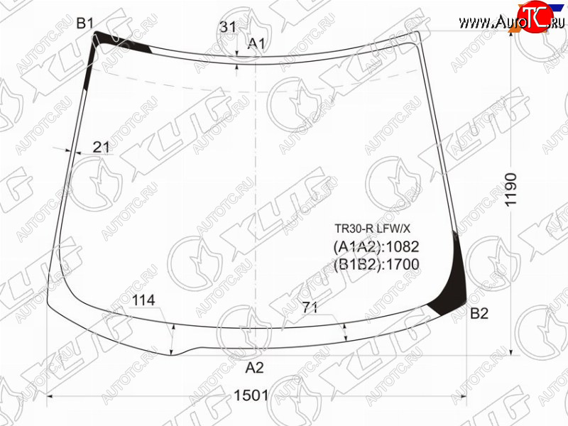 10 649 р. Стекло лобовое Toyota Estima 00-05  Previa 00-07 XYG TR30-R LFW/X  с доставкой в г. Вологда