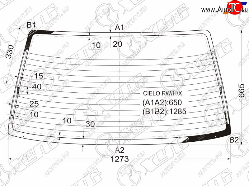 4 649 р. Стекло заднее (Цвет зеленый Обогрев) Daewoo Nexia 94-16  LeMans 86-93  Racer 86-95  Opel Kadett XYG CIELO RW/H/X  с доставкой в г. Вологда