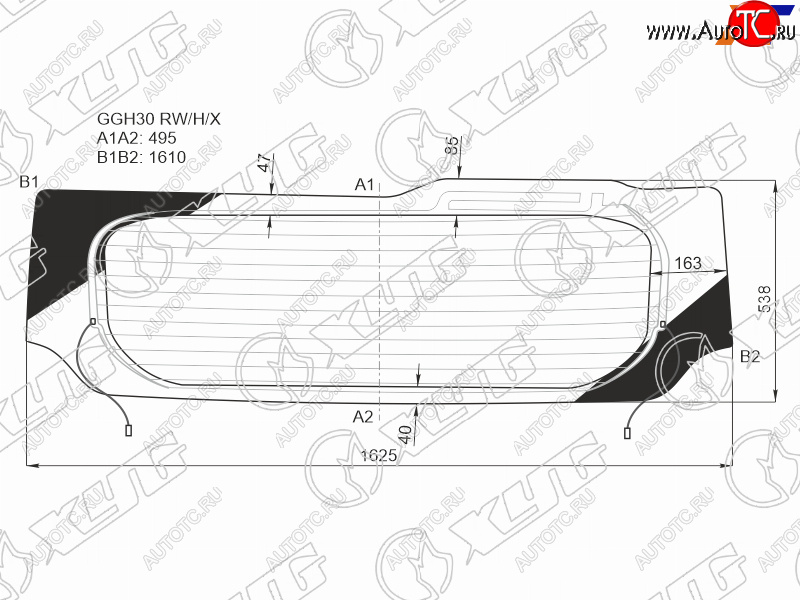 18 499 р. Стекло заднее (Цвет зеленый Обогрев) Toyota Alphard (H30) 15-23  Vellfire 15-23 XYG GGH30 RW/H/X  с доставкой в г. Вологда