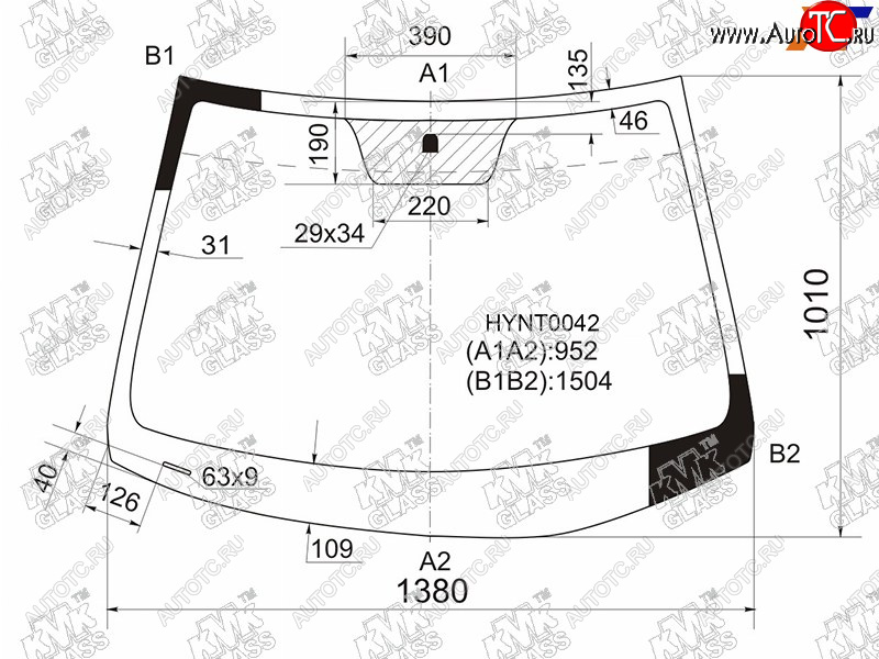 5 299 р. Стекло лобовое Hyundai Solaris 10-17  Kia Rio 11-17  Hyundai Accent 11-17                          KMK HYNT0042  с доставкой в г. Вологда