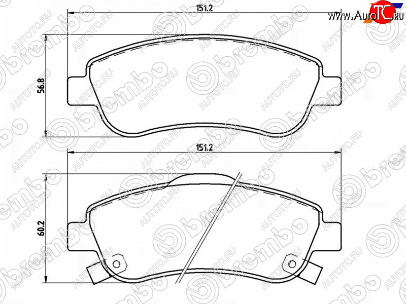 5 349 р. Колодки тормозные передние FL-FR SAT Honda CR-V RE1,RE2,RE3,RE4,RE5,RE7 дорестайлинг (2007-2010)  с доставкой в г. Вологда