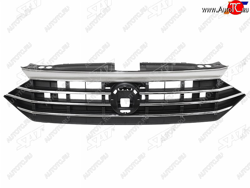 7 949 р. Решетка радиатора SAT Volkswagen Jetta A7 седан дорестайлинг (2018-2022) (хром)  с доставкой в г. Вологда