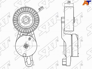 Натяжитель приводного ремня TOYOTA CAMRYRAV4 2.5 11-LEXUS ES 2.5 11-RX 2.7 08- SAT ST-16620-36010