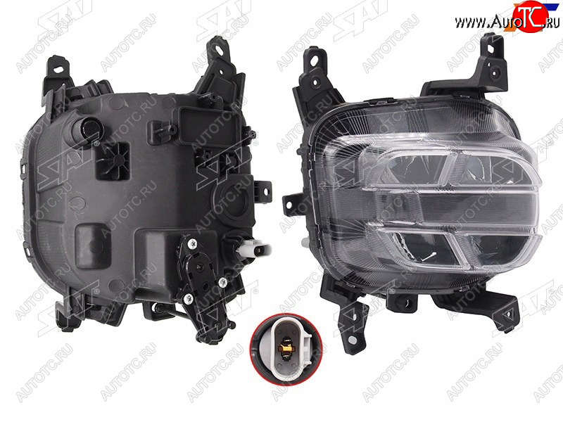 6 449 р. Правая противотуманная фара (LED) SAT  KIA Sportage  4 QL (2016-2022) дорестайлинг, рестайлинг  с доставкой в г. Вологда