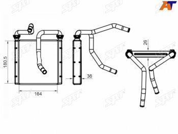 Радиатор отопителя салона SUBARU LEGACY 97-03 SAT ST-87-0014