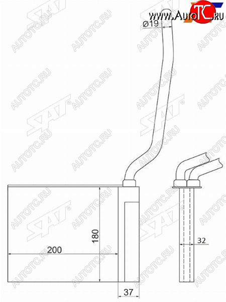 1 999 р. Радиатор отопителя салона FORD FOCUSC-MAX 04-MAZDA 3 03-MAZDA 5 05-VOLVO C 30 06-C70 05-S40  SAT ST-FDA5-395-0  с доставкой в г. Вологда