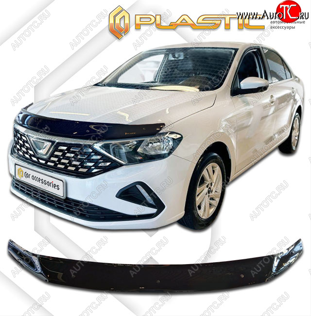 1 999 р. Дефлектор капота CA-Plastic Jetta VA3 (2019-2025) (classic черный, без надписи)  с доставкой в г. Вологда