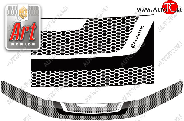 2 159 р. Дефлектор капота CA-Plastic  Lexus HS250h  F10 (2009-2013) дорестайлинг (серия ART графит)  с доставкой в г. Вологда