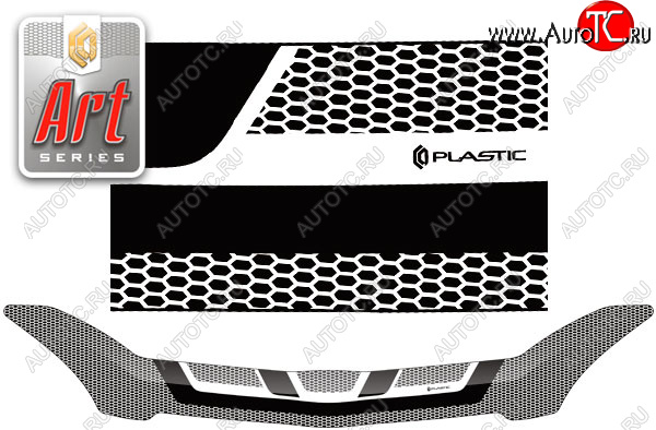 2 199 р. Дефлектор капота CA-Plastic  Toyota Corolla  E120 (2004-2007) хэтчбек рестайлинг (серия ART графит)  с доставкой в г. Вологда