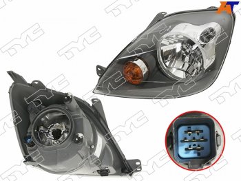 9 249 р. Фара левая (с электрокорректором) TYC Ford Fiesta 5 хэтчбэк 5 дв. рестайлинг (2005-2008)  с доставкой в г. Вологда. Увеличить фотографию 2