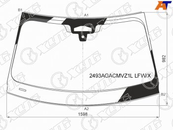 12 249 р. Стекло лобовое (Три камеры Датчик дождя Молдинг) BMW X5 18-  X7 18- XYG 2493AGACMVZ1L LFW/X  с доставкой в г. Вологда. Увеличить фотографию 2