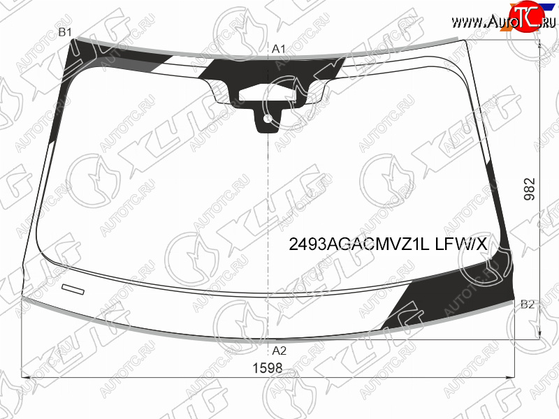 12 249 р. Стекло лобовое (Три камеры Датчик дождя Молдинг) BMW X5 18-  X7 18- XYG 2493AGACMVZ1L LFW/X  с доставкой в г. Вологда