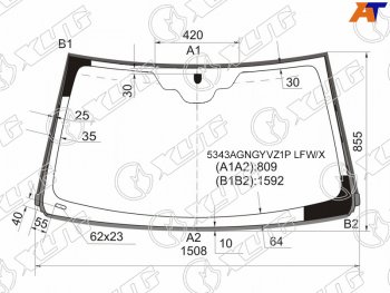 Стекло лобовое (Молдинг) Mercedes-Benz M-Class 97-05 XYG 5343AGNGYVZ1P LFW/X