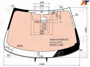 Стекло лобовое (Обогрев полный Датчик дождя Молдинг) Nissan Qashqai 13-19 FUYAO 6084AGNHMVZ1C