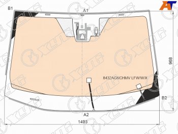 Стекло лобовое (Обогрев полный Одна камера Датчик дождя Молдинг) Toyota RAV4 (XA50) 18- XYG 8432AGNCHMV LFW/W/X