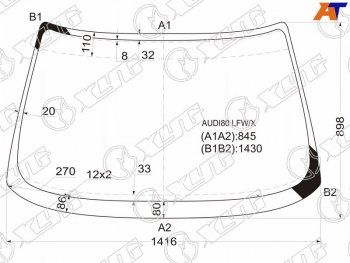 Стекло лобовое Audi 80 86-95 XYG AUDI80 LFW/X