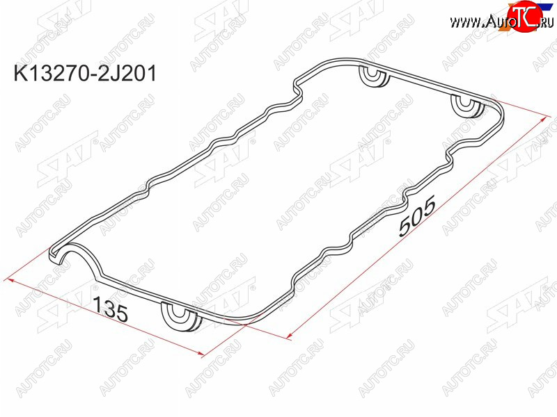249 р. Прокладка клапанной крышки NS SR16SR18SR20 96-02 SAT K13270-2J201  с доставкой в г. Вологда
