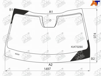 Стекло лобовое (Датчик дождя) Kia K5 19-                                                             KMK KIAT0290