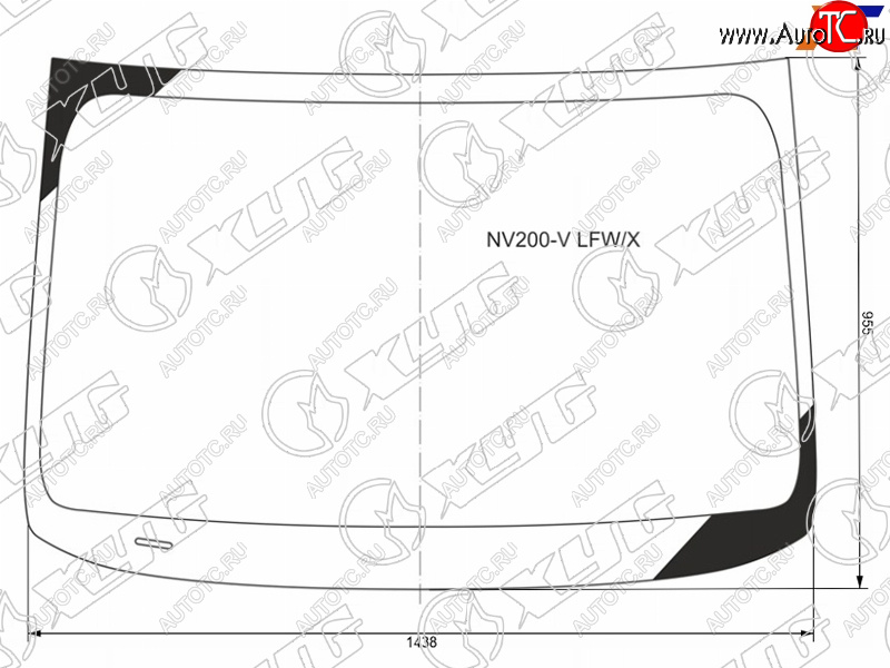 6 299 р. Стекло лобовое Mitsubishi Delica D:3 11-19  Nissan e-NV200 14-  NV200 09- XYG NV200-V LFW/X  с доставкой в г. Вологда