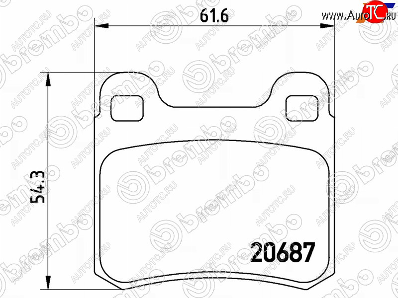 1 799 р. Колодки тормозные задние RH-LH SAT  Mercedes-Benz C-Class  S202 - E-Class  W124  с доставкой в г. Вологда