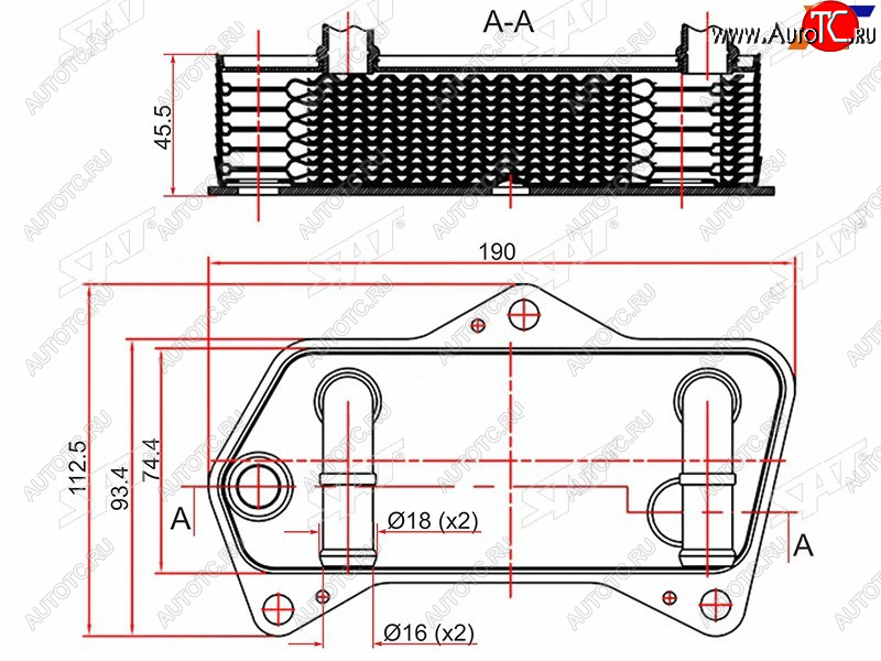 1 799 р. Радиатор масляный AUDI A3 03-SKODA OCTAVIA 04-SUPERB 08-VOLKSWAGEN GOLF 03-JETTA 05-PASSAT 05- SAT ST-02E409061B  с доставкой в г. Вологда