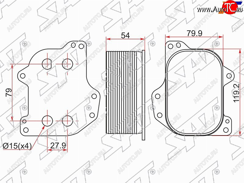 1 499 р. Радиатор масляный AUDI A1 10-A3 12-A4 15-A5 16-Q2 16-Q3 11-SKODA OCTAVIA 13-RAPID 12-VOLKSWA SAT ST-03N117021  с доставкой в г. Вологда
