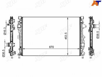 Радиатор охлаждающей жидкости SAT  Land Rover Discovery Sport  L550 - Range Rover Evoque  1 L538