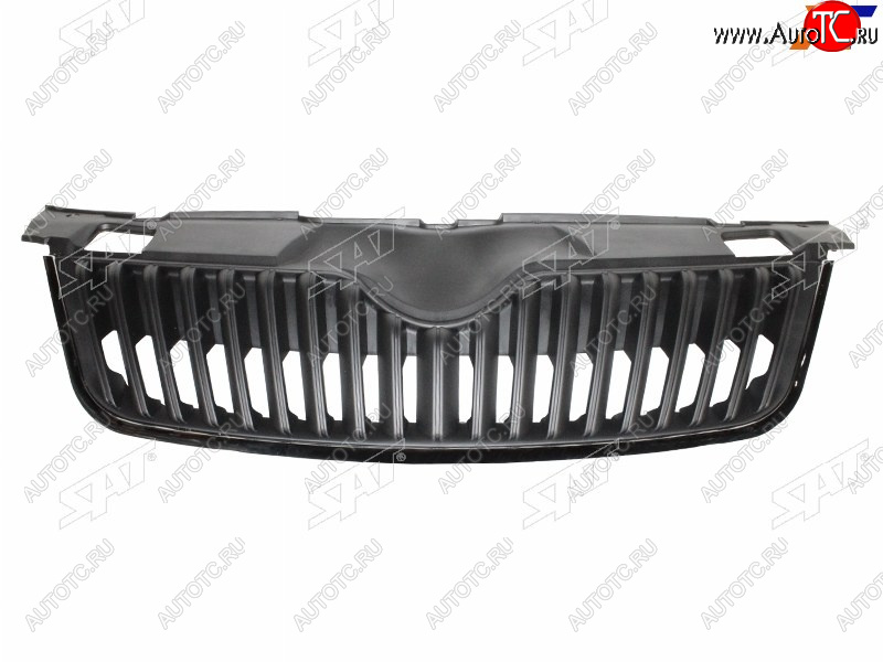 3 679 р. Решетка радиатора SAT Skoda Fabia Mk2 хэтчбэк рестайлинг (2010-2014) (молдинг хром черный)  с доставкой в г. Вологда
