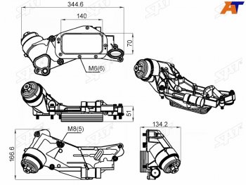 Радиатор масляный в сборе CHEVROLET CRUZE 09-OPEL ASTRA J 10-MOKKA 12- SAT ST-205-0001