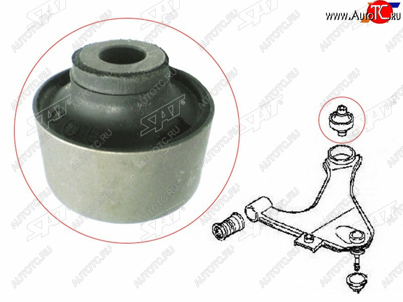 629 р. Сайлентблок Chery Tiggo T11 05-16  Mitsubishi ASX 10-20  Lancer 02-17  Outlander 02-22  Toyota A SAT ST-48655-87401  с доставкой в г. Вологда