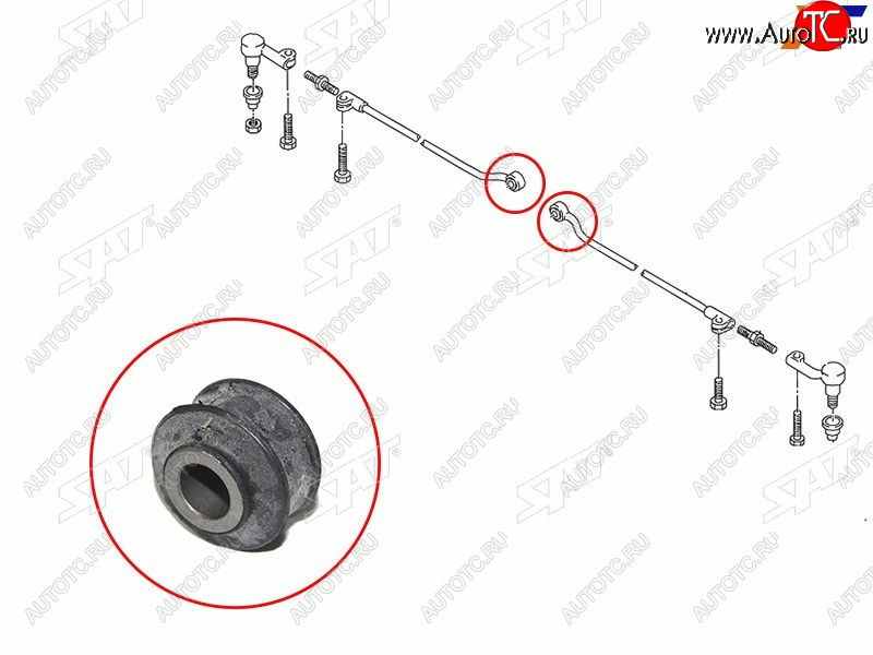 196 р. Сайлентблок Chevrolet Lanos 05-09  Daewoo Lanos 97-08  Nexia 94-16  ЗАЗ Ланос 08-16 SAT ST-7848282B  с доставкой в г. Вологда
