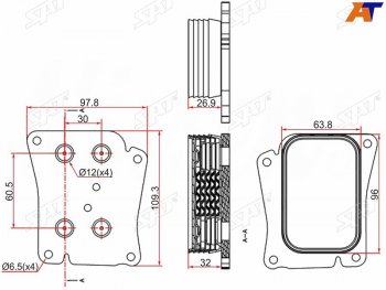 Радиатор масляный MERCEDES C-CLASS W203 00-06C-CLASS W204 06-13E-CLASS W211 02-09 SAT ST-A2711880401