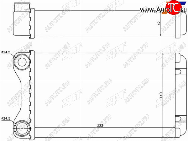 1 869 р. Радиатор отопителя салона  AUDI A4S4 00-09SEAT EXEO 09- SAT ST-AU26-395-0  с доставкой в г. Вологда