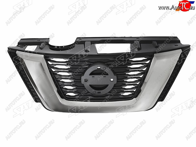 7 249 р. Решетка радиатора (не под камеру) SAT Nissan X-trail 3 T32 рестайлинг (2017-2022) (хром)  с доставкой в г. Вологда