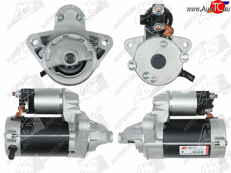 16 599 р. Стартер Toyota Hiace 04-13  Hilux 04-11  Land Cruiser Prado (J120) 02-09  Fortuner 04-11 (1,6 kW AS-PL S6311S  с доставкой в г. Вологда
