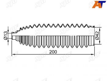 Пыльник рулевой рейки NISSAN ALMERAQASHQATEANA X-TRAIL 00- LH SAT ST-48204-4M525