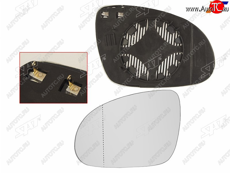 479 р. Полотно зеркало VW PASSAT B6 05-09 LH с обогревом SAT ST-VWA8-940G-2  с доставкой в г. Вологда