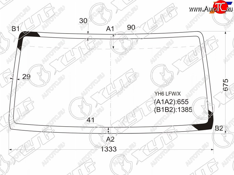 7 299 р. Стекло лобовое Suzuki Carry Truck 99-13  Every 99-05 XYG YH6 LFW/X  с доставкой в г. Вологда