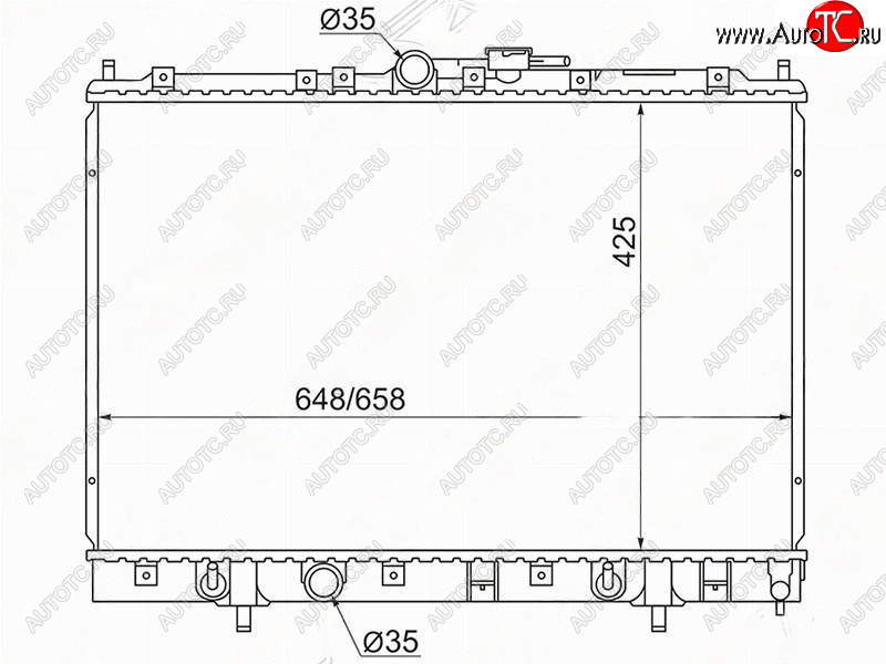 6 949 р. Радиатор MITSUBISHI PAJERO IO  PININ 1.8  2.0 98-07 SAT mc00012  с доставкой в г. Вологда