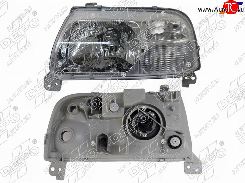 7 199 р. Фара SUZUKI GRAND VITARA 97-05 LH под электрокорректор (Евросвет) DEPO 218-1114L-LD-EM  с доставкой в г. Вологда