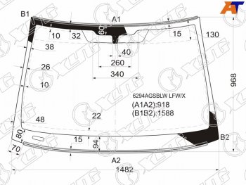 Стекло лобовое (Молдинг) Opel Signum 03-08  Vectra 02-08 XYG 6294AGSBLW LFW/X