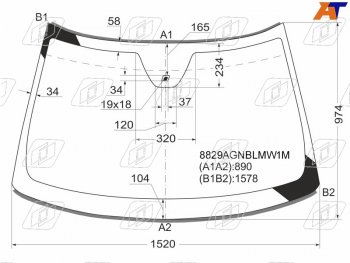 Стекло лобовое + дд VOLVO S60 00-09VOLVO V70 00-07VOLVO XC70 02-07                                 FUYAO 8829AGNBLMW1M