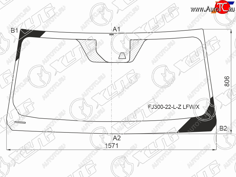 13 799 р. Стекло лобовое (Камера) Toyota Land Cruiser (J300) 21- XYG FJ300-22-L-Z LFW/X  с доставкой в г. Вологда